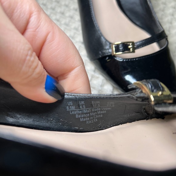 Franco Sarto Ballet Vintage Black Pointed Toe Kitten Heels Women US 6.5 - Picture 7 of 7